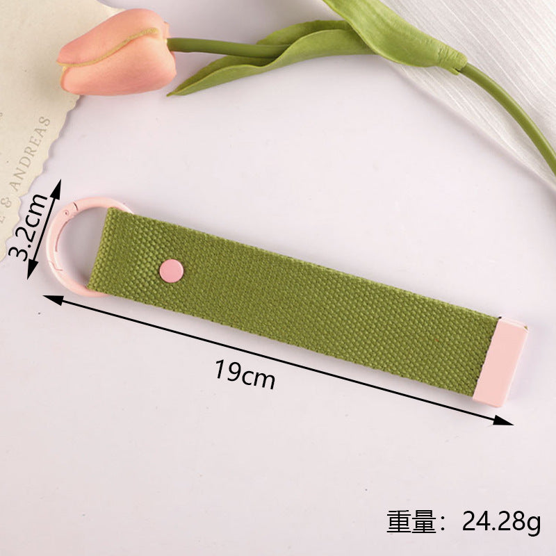 New 32mm Japanese and Korean Ins Style Dopamine Color DIY Keychain Ribbon Lanyard Embroidered Canvas Strap Korean Strap