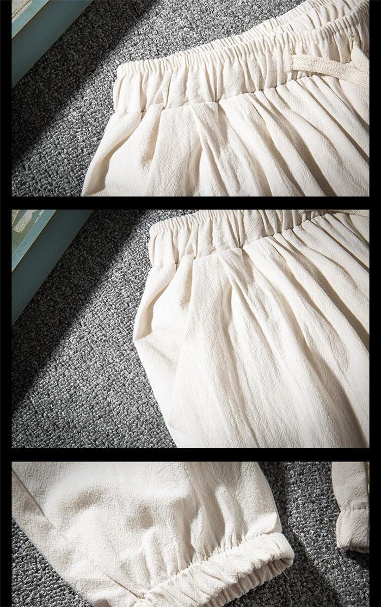 Spring and Summer Thin Breathable Linen Pants Men's Loose Straight Chinese Style Cotton and Linen Pants Men's Casual Linen Long Pants plus size