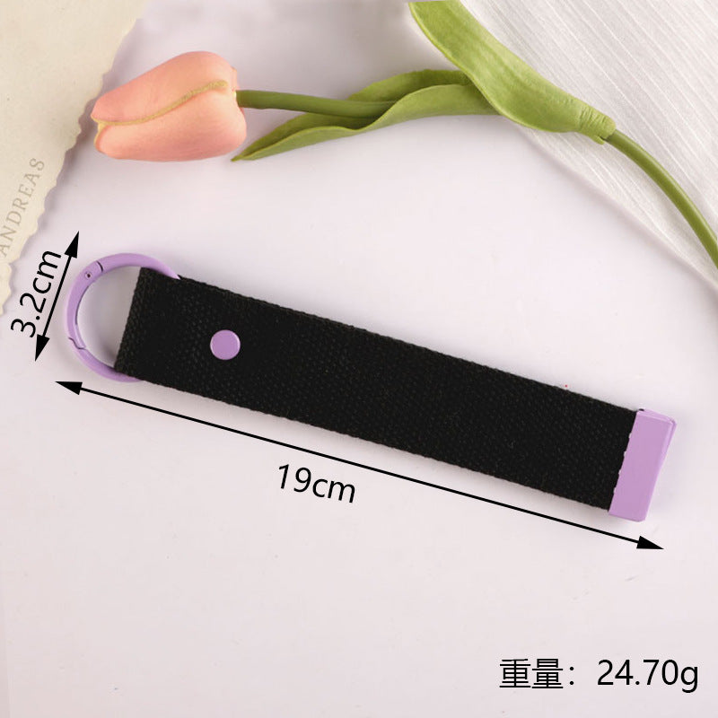 New 32mm Japanese and Korean Ins Style Dopamine Color DIY Keychain Ribbon Lanyard Embroidered Canvas Strap Korean Strap
