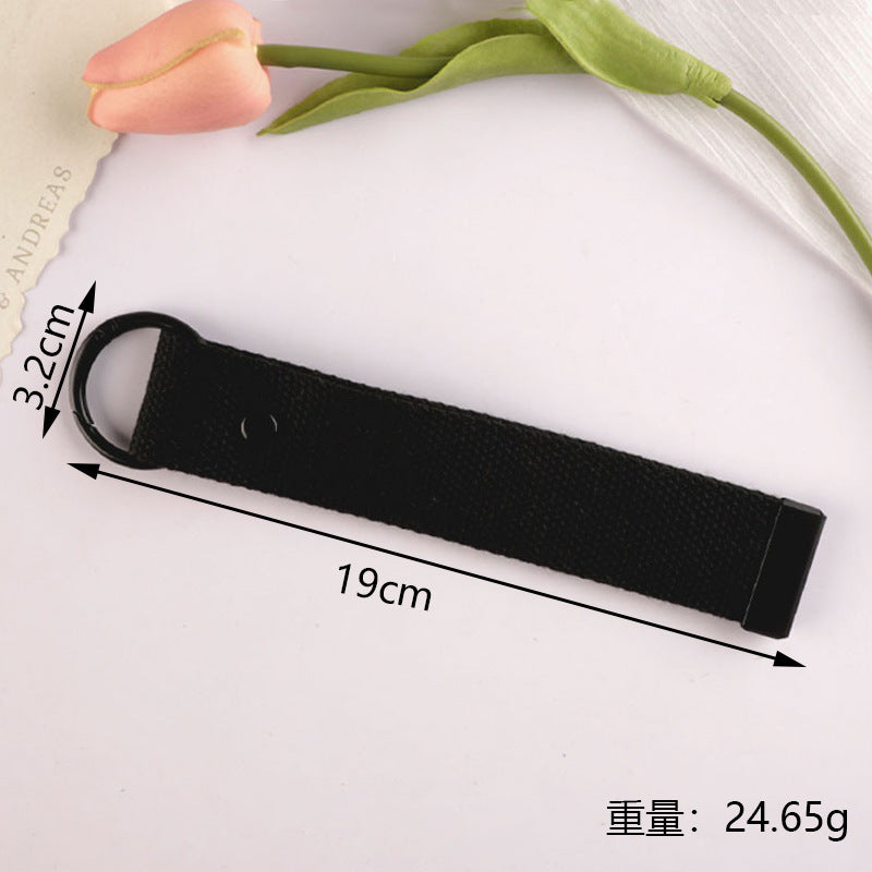New 32mm Japanese and Korean Ins Style Dopamine Color DIY Keychain Ribbon Lanyard Embroidered Canvas Strap Korean Strap