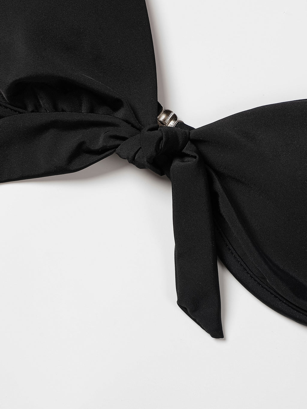 Billion Swimming European and American Solid Color Bikini 2024 New Bow High Waist Sexy Split Swimsuit Swimwear Cross-border