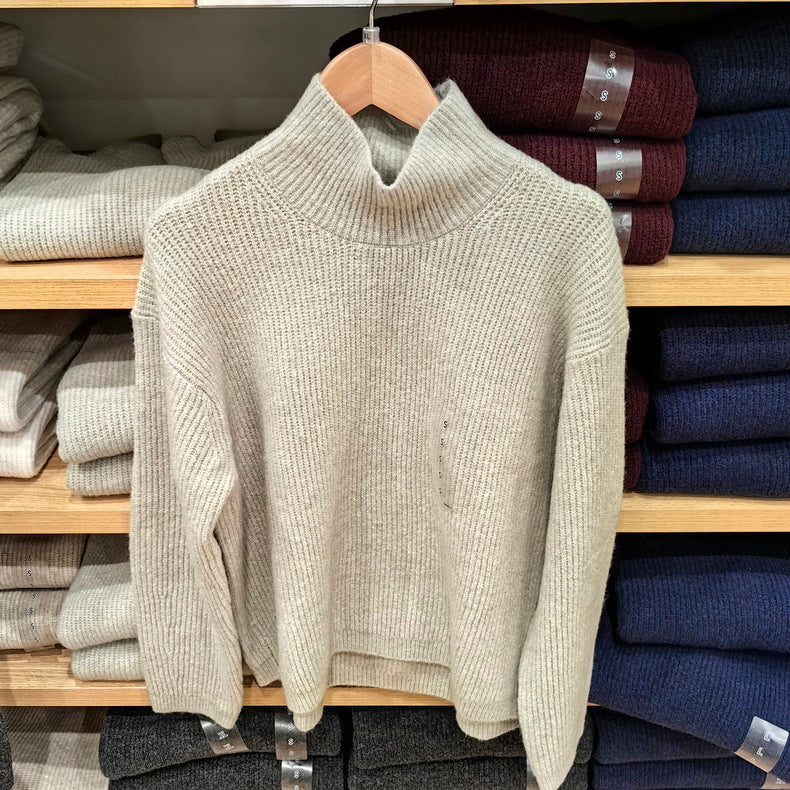 2024 New Women's Clothing Shufulei Turtleneck Knitted Sweater Loose All-match Long Sleeve Sweater Soft Waxy Sweater SY469430
